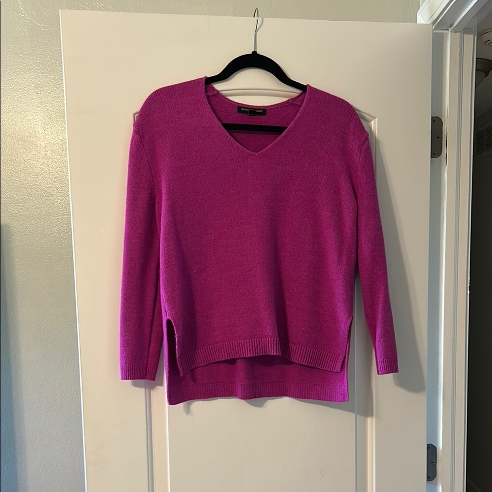 Banana Republic Pink V-Neck Sweater